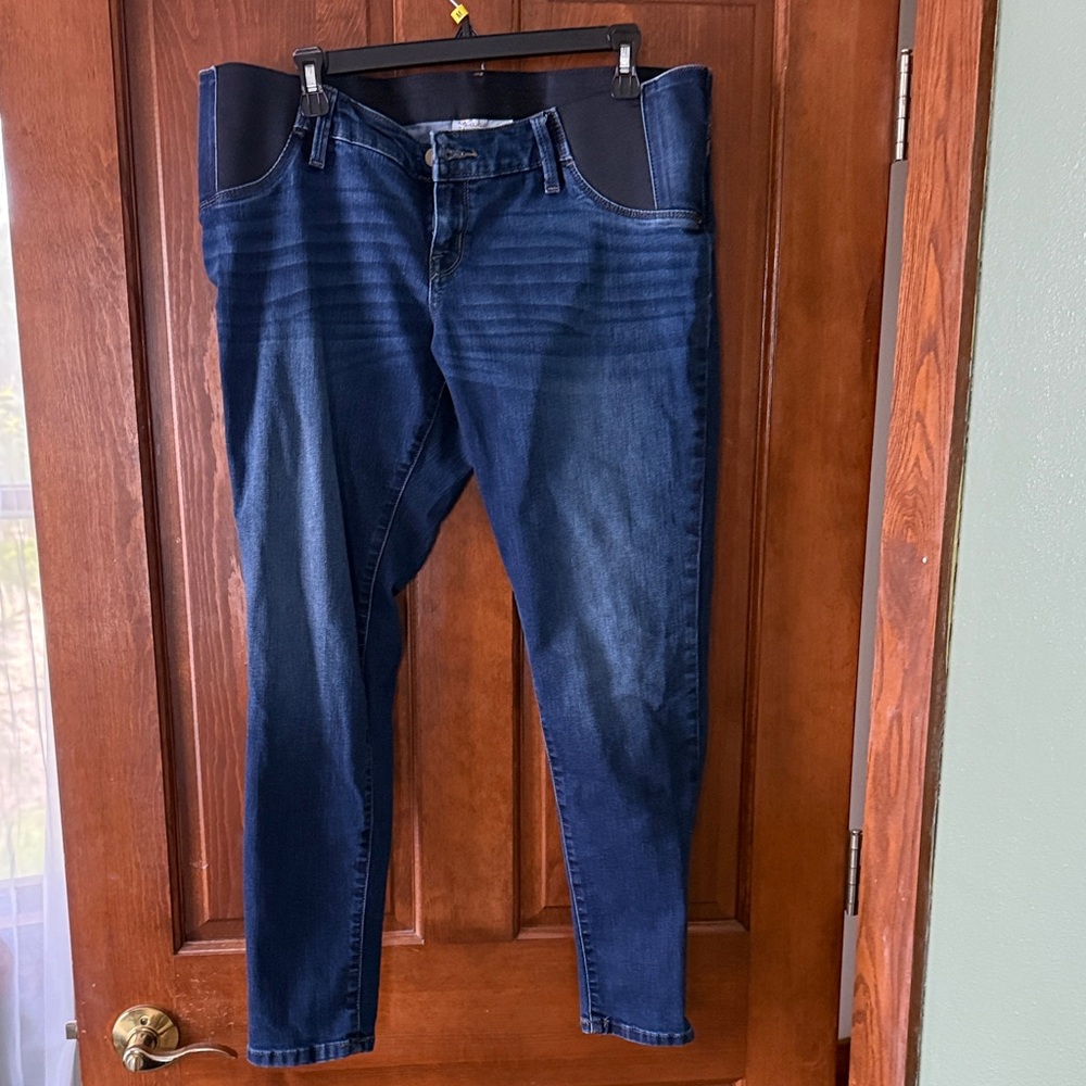 Women’s Maternity Dark Blue Stretch Denim Jeans